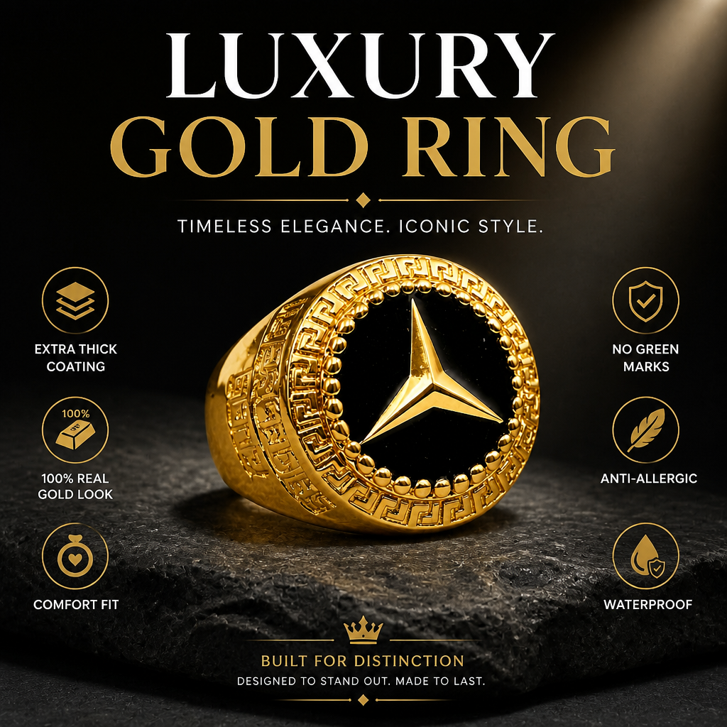GOLD PLATED MEN'S RING