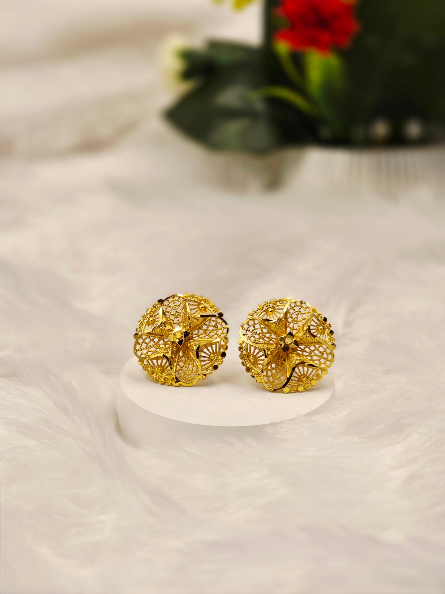 GOLD PLATED TURKISH STUDS (big size)
