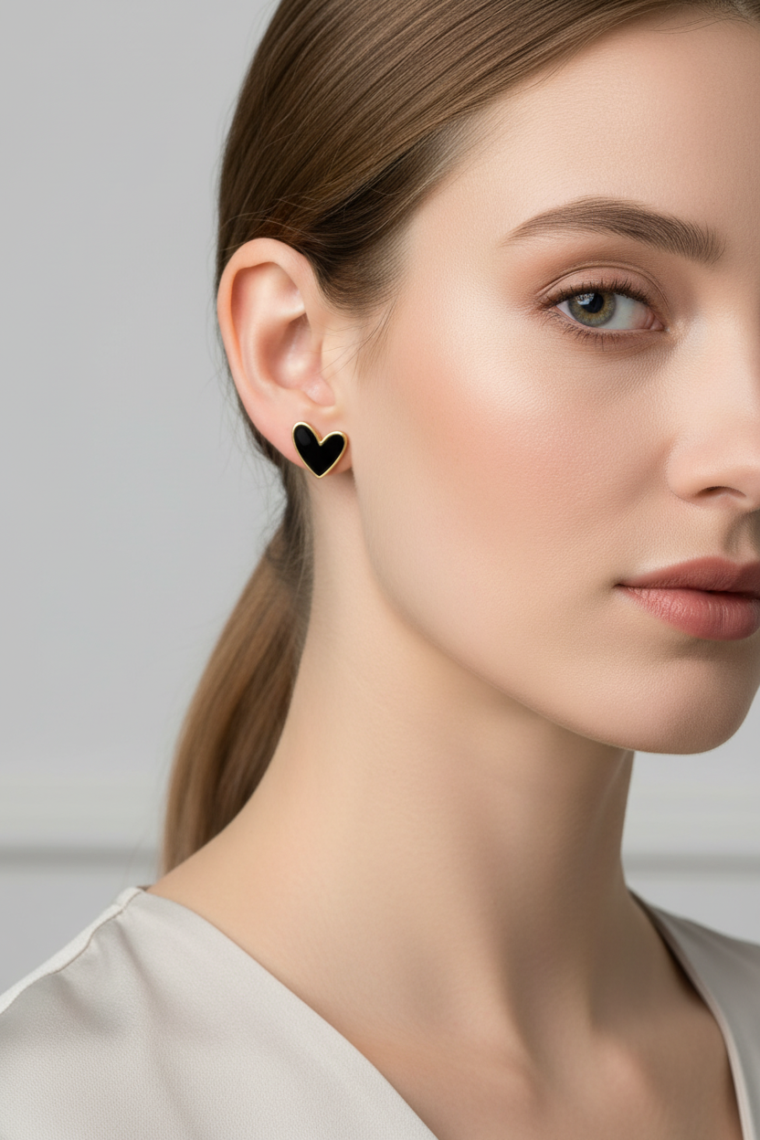 Groovy Heart Stud Earrings