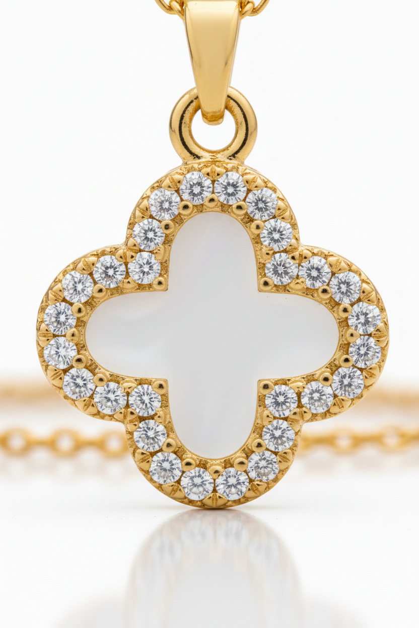 Double Side Clover Gold Necklace