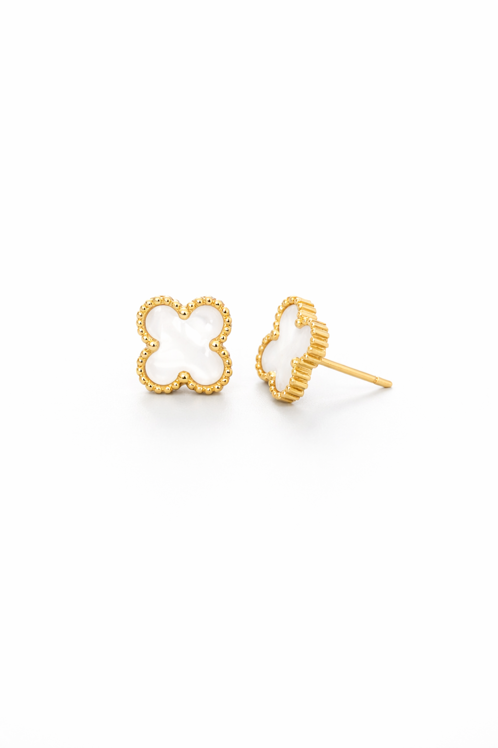 Obsidian Clover Luxury Studs Earrings