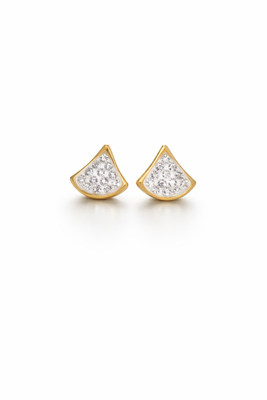 Elegant Teardrop Stud Earrings with Stones