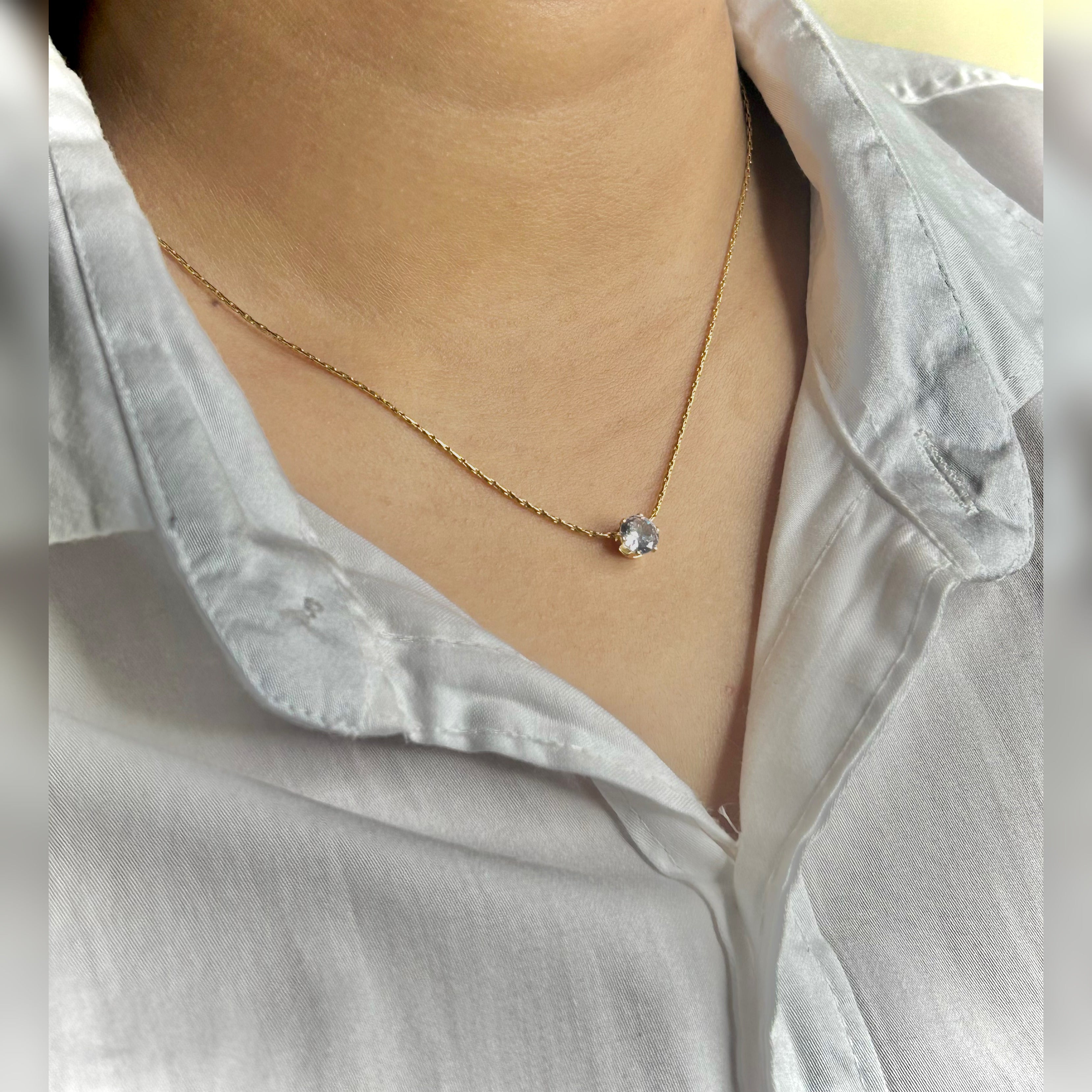 Solitaire Necklace with Matching Studs