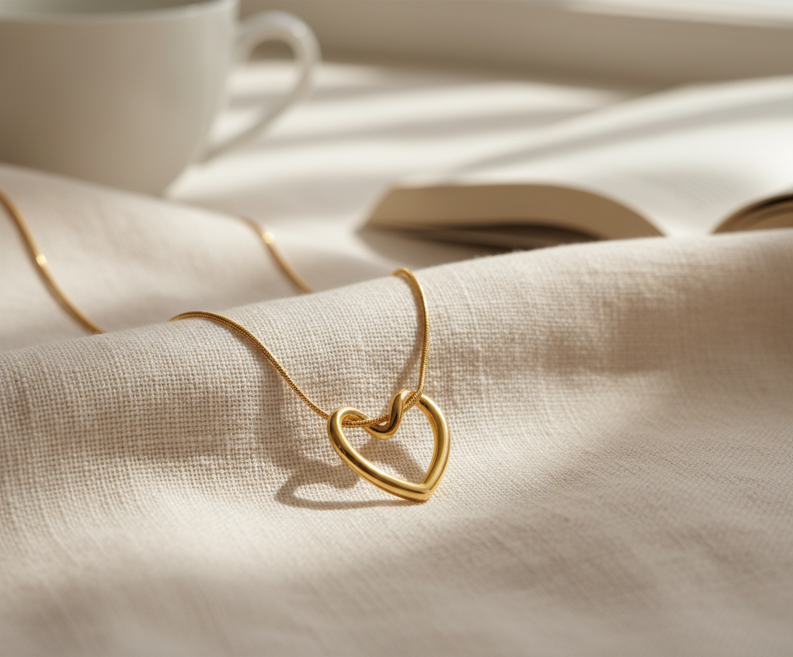 Minimal Heart Pendant Necklace