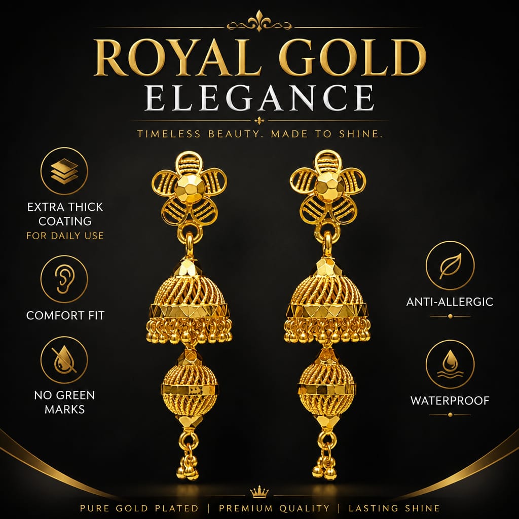 GOLDPLATED TURKISH JHUMKA