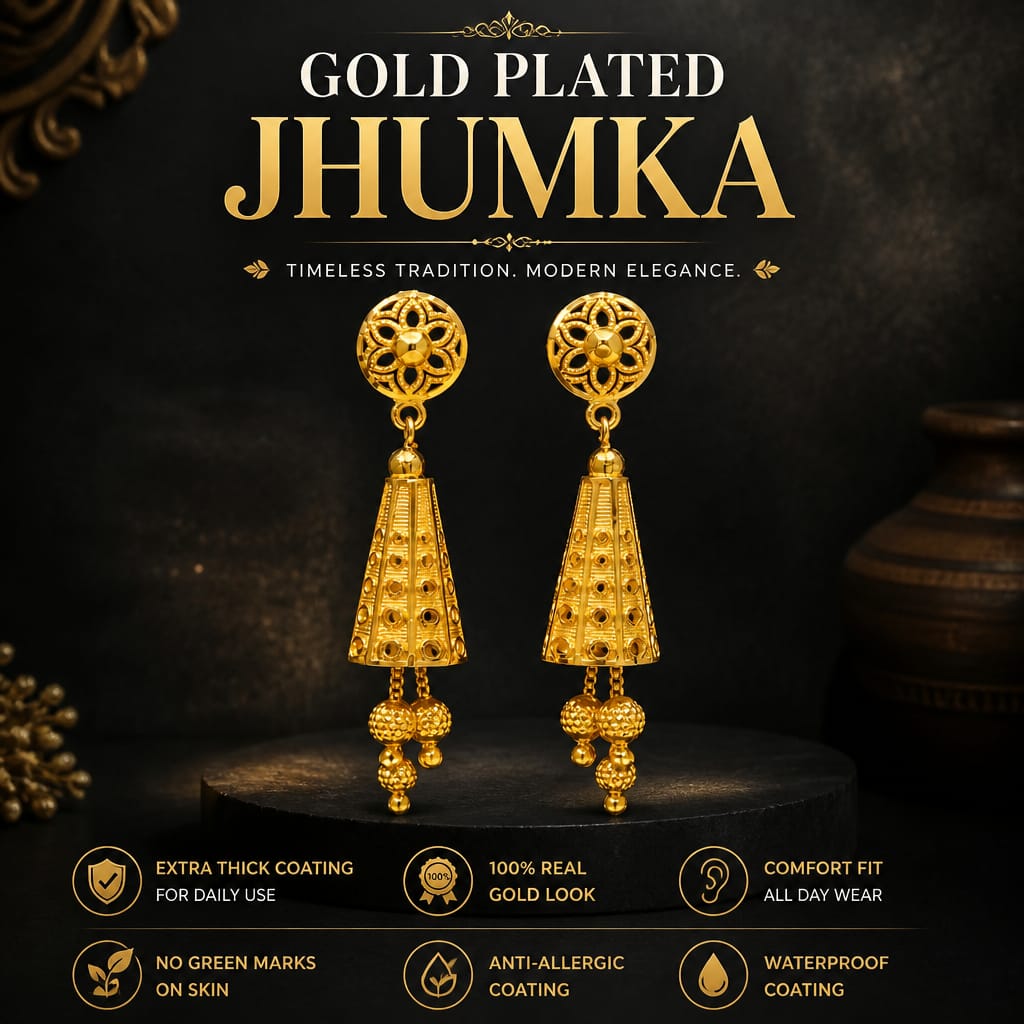 GOLD PLATED TURKISH JHUMKA