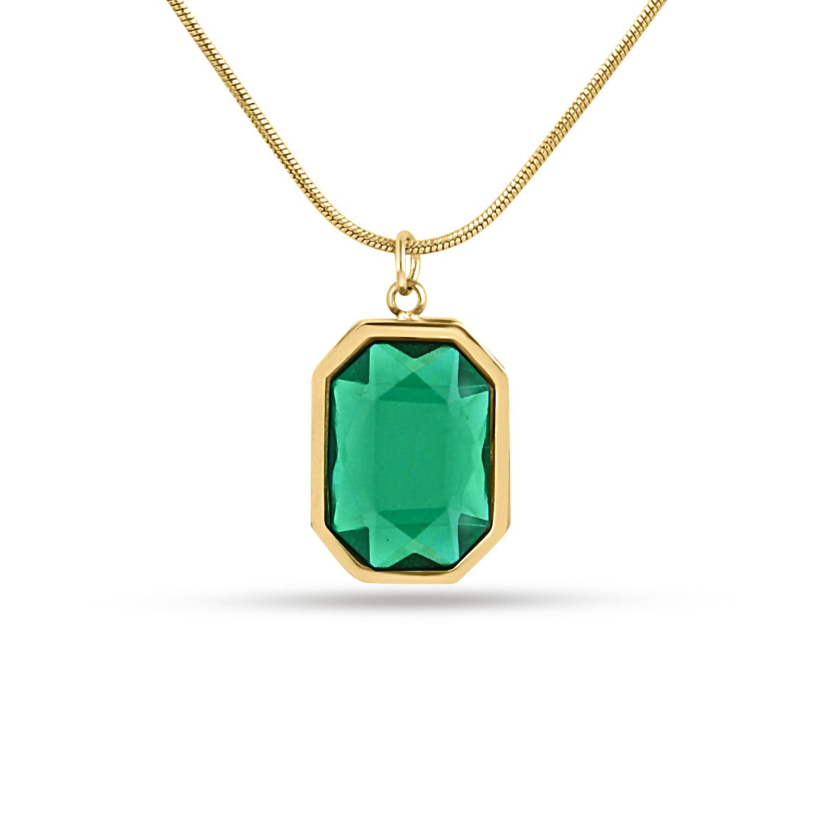 Emerald Glow Pendant Necklace