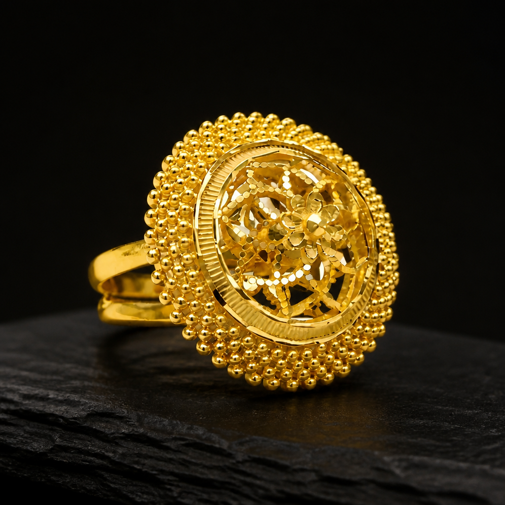 GOLD PLATED TURKISH COCKTAIL RING