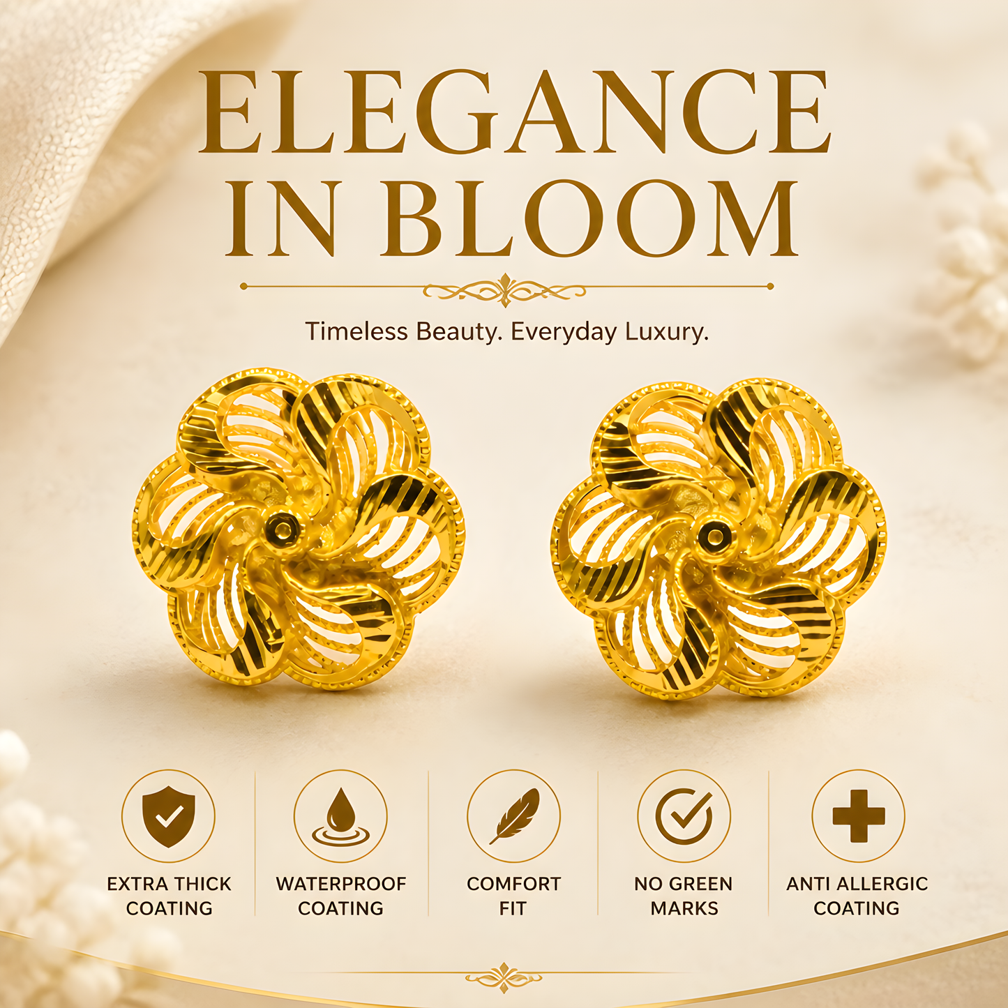 GOLD PLATED TURKISH STUDS