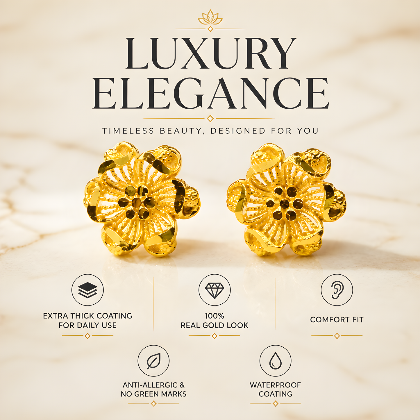 GOLD PLATED TURKISH STUDS