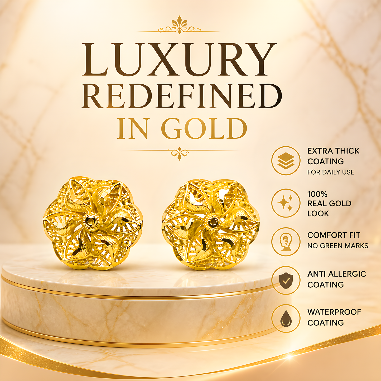 GOLD PLATED TURKISH STUDS