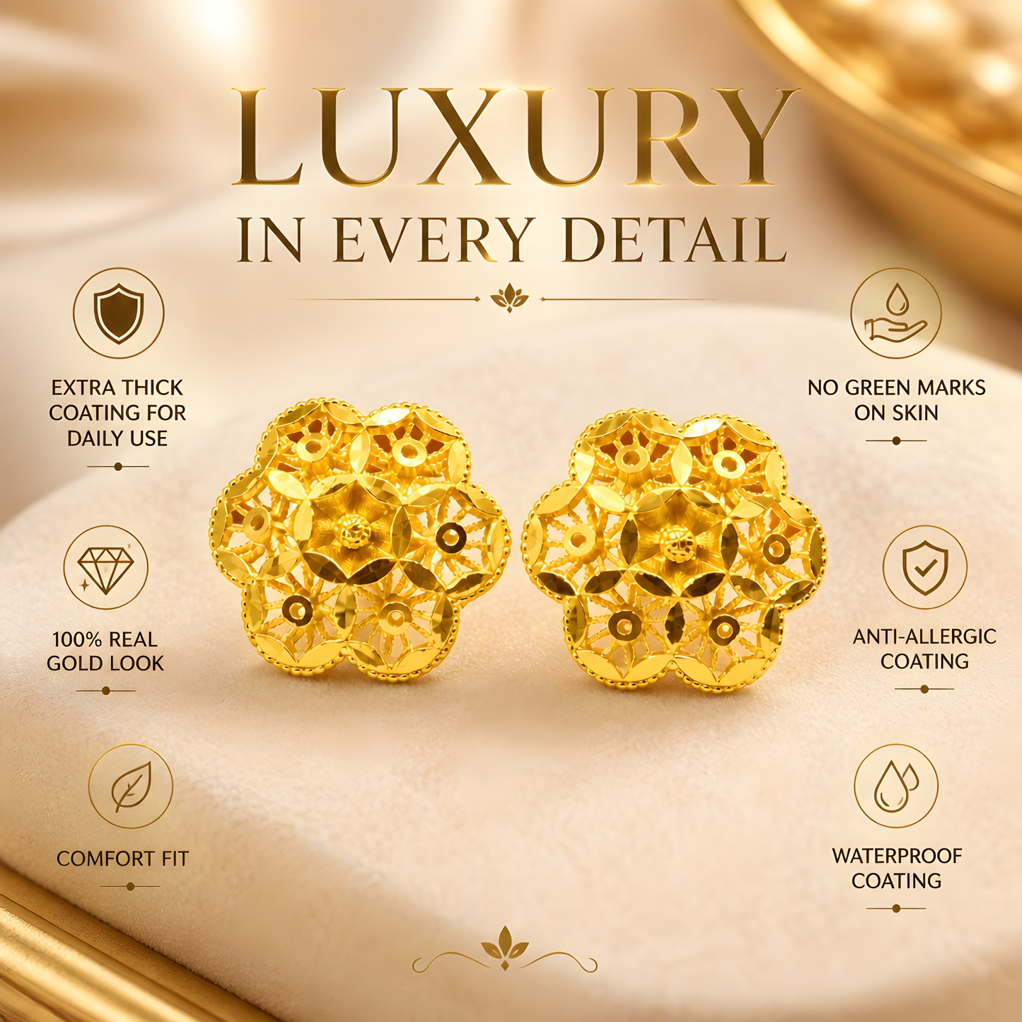 GOLD PLATED TURKISH STUDS