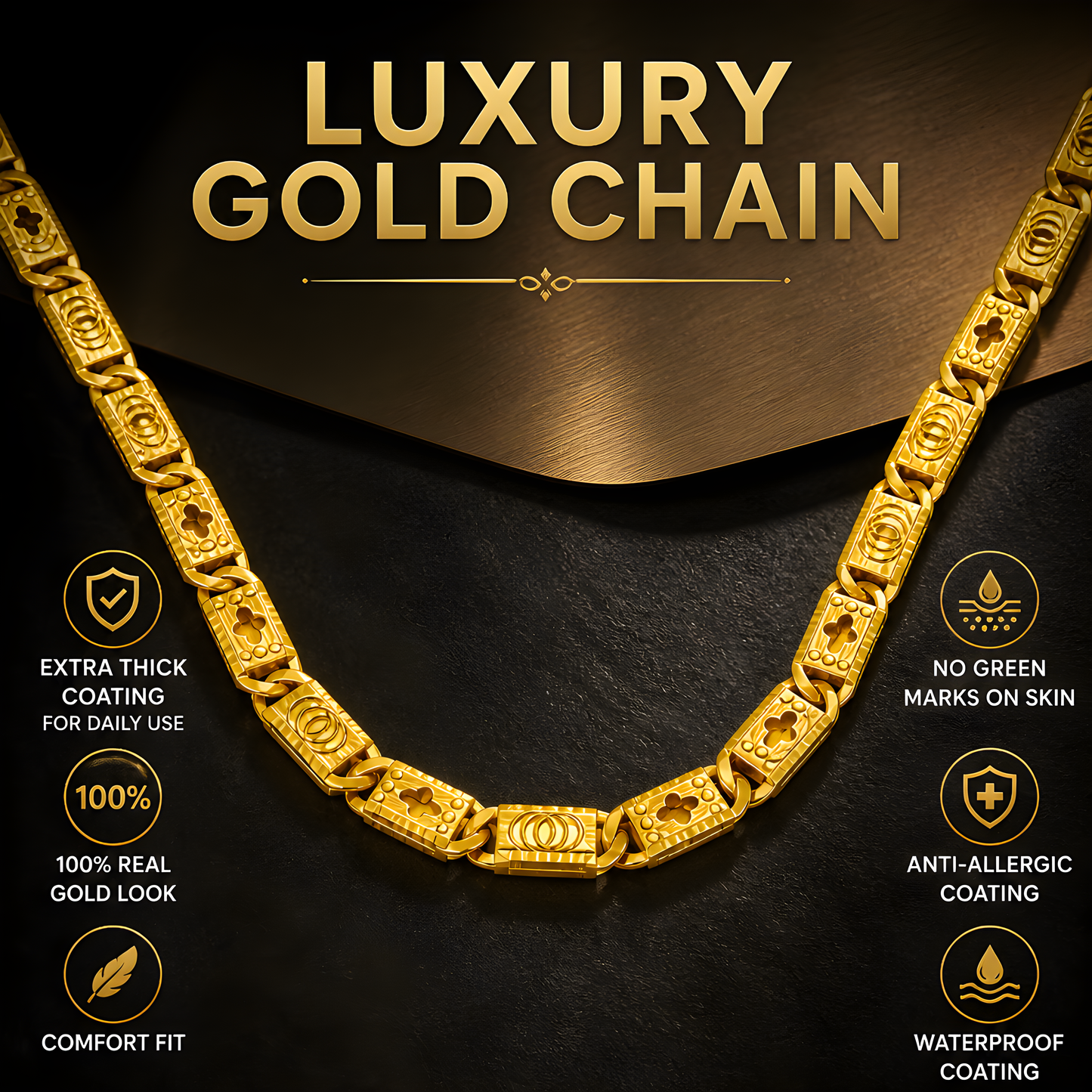 GOLD PLATED MEN'S NAWABI CHAIN