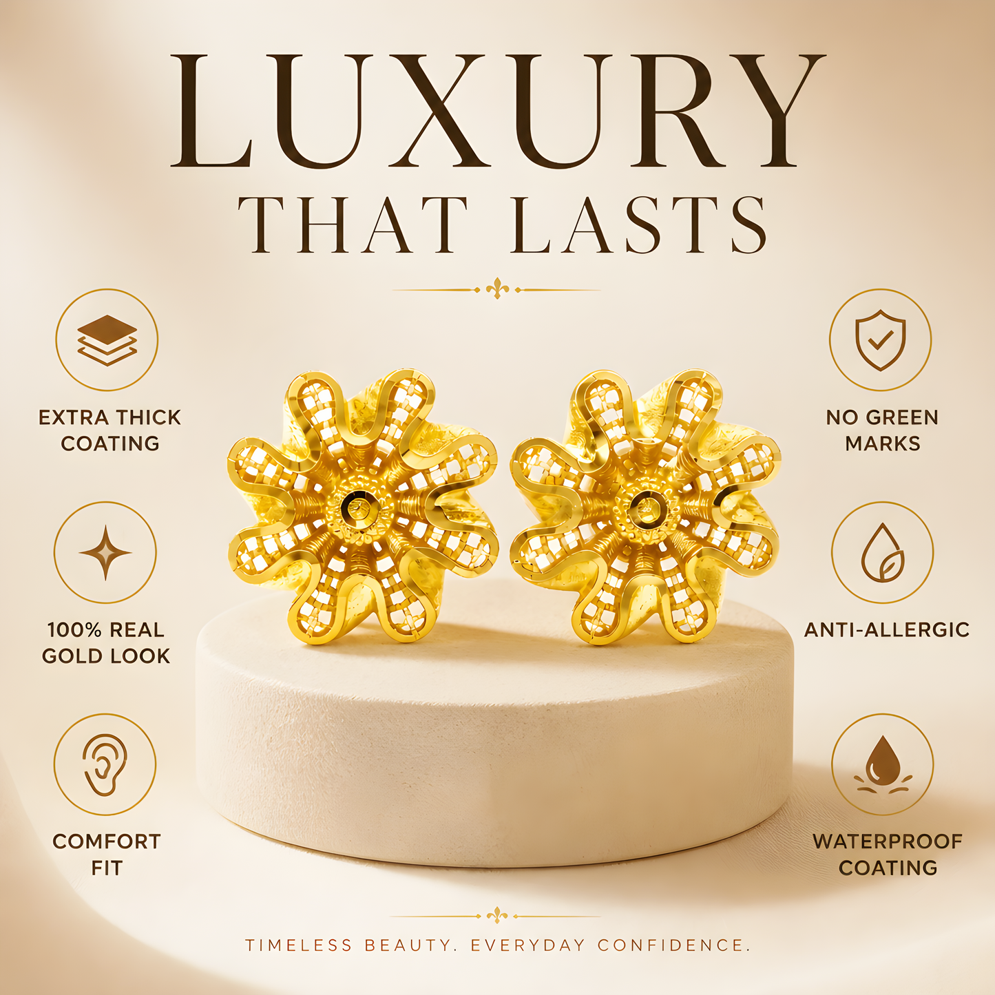 GOLD PLATED TURKISH STUDS