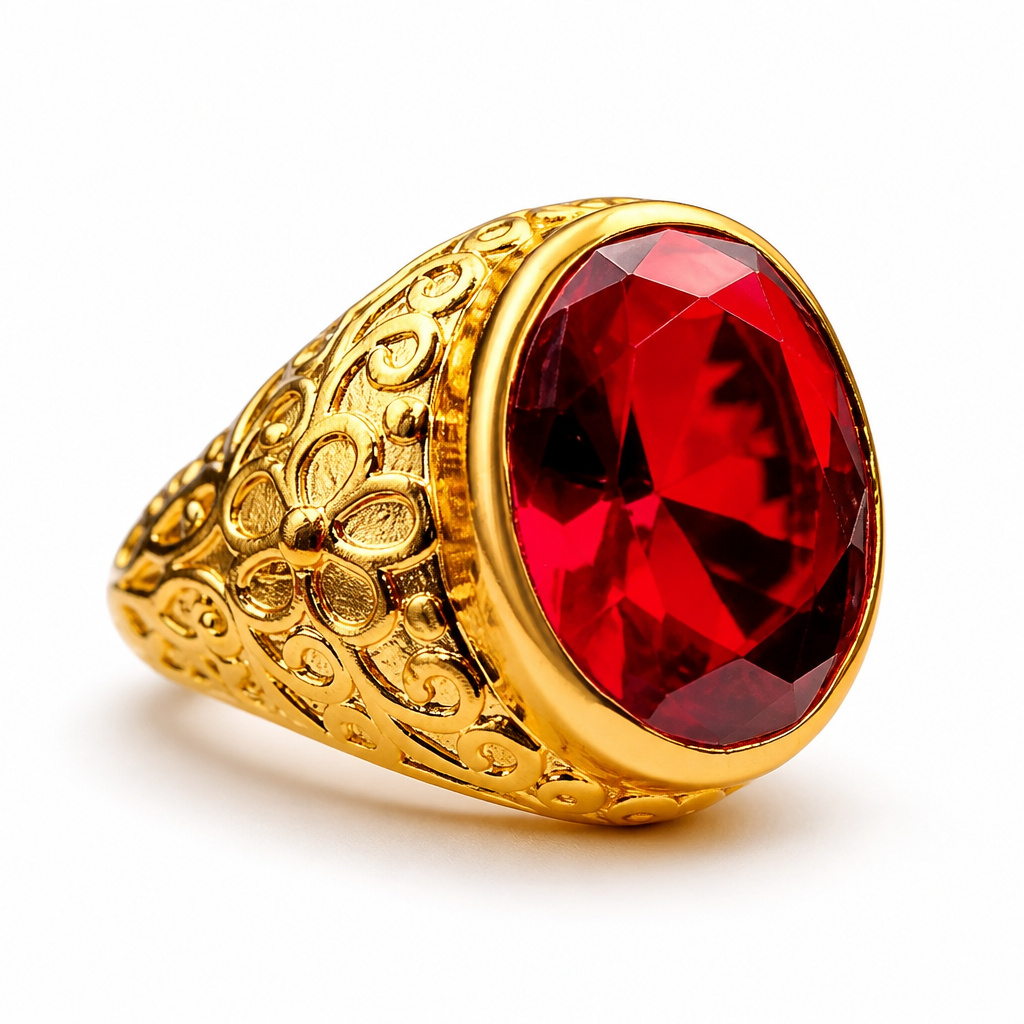 GOLD PLATED MEN'S RING