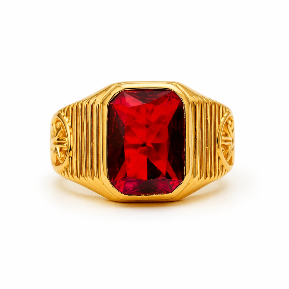GOLD PLATED MEN'S RING