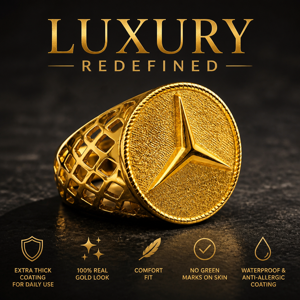 GOLD PLATED MEN'S RING