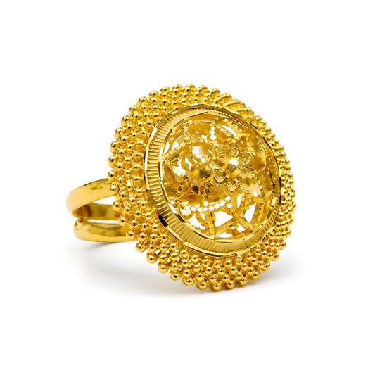 GOLD PLATED COCKTAIL TURKISH  RING