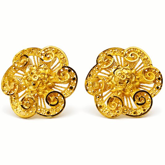 GOLD PLATED TURKISH STUD (big size)