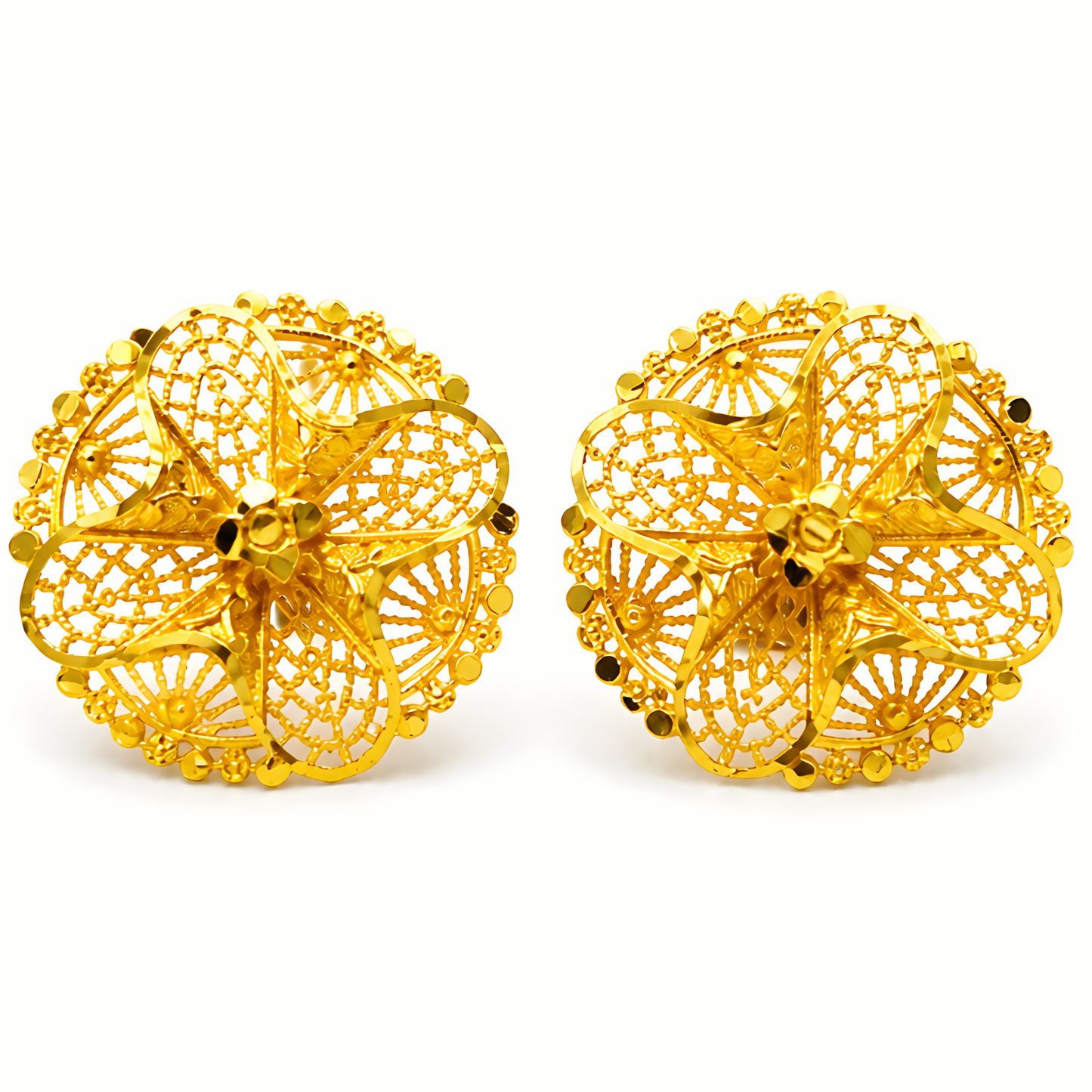 GOLD PLATED TURKISH STUDS (big size)