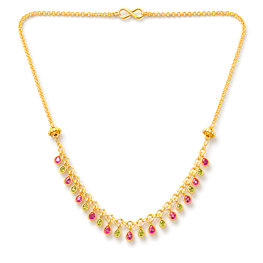 GOLD PLATED COLOR DROP CHAIN