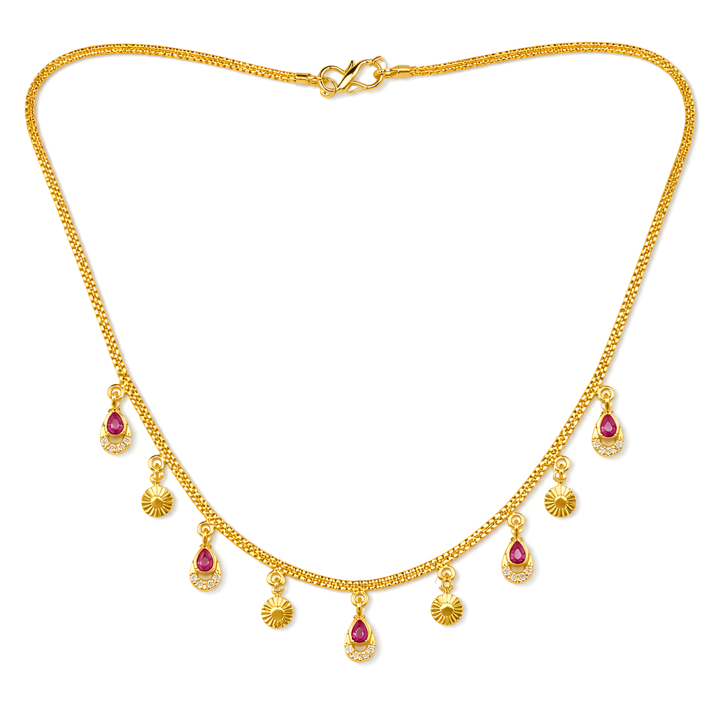 DROP CHARM GOLD PLATED CHAIN