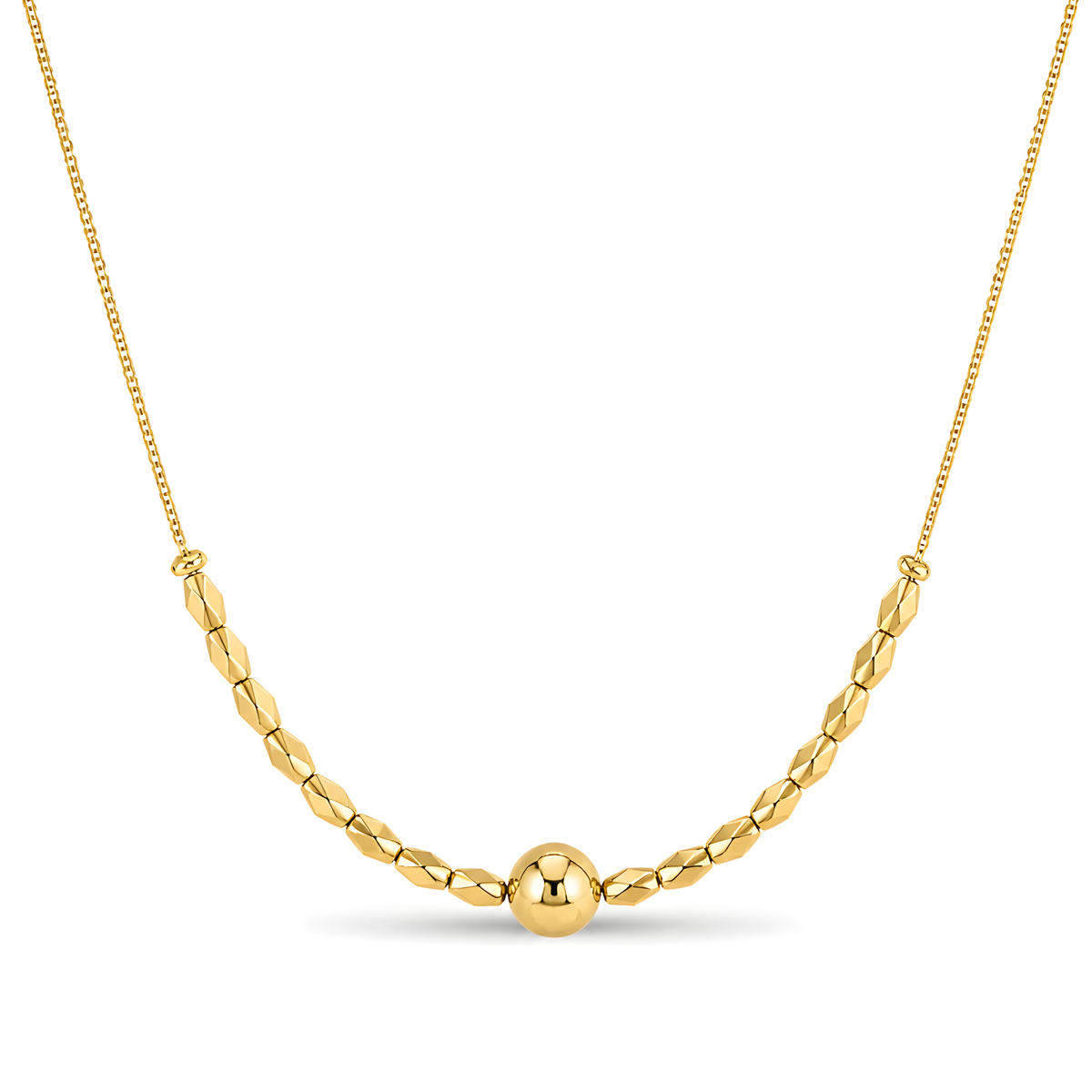 GOLD PLATED ROUND BALL SLEEK CHAIN