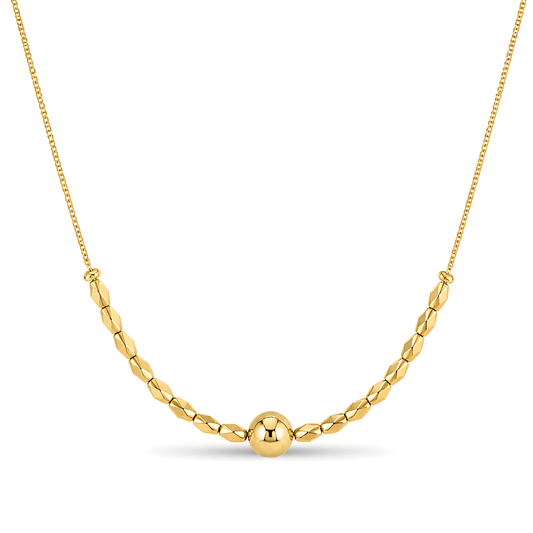 GOLD PLATED ROUND BALL SLEEK CHAIN