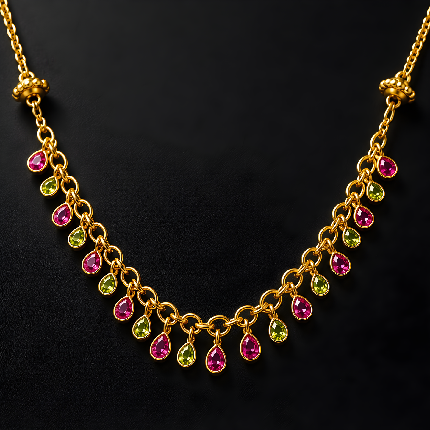 GOLD PLATED COLOR DROP CHAIN