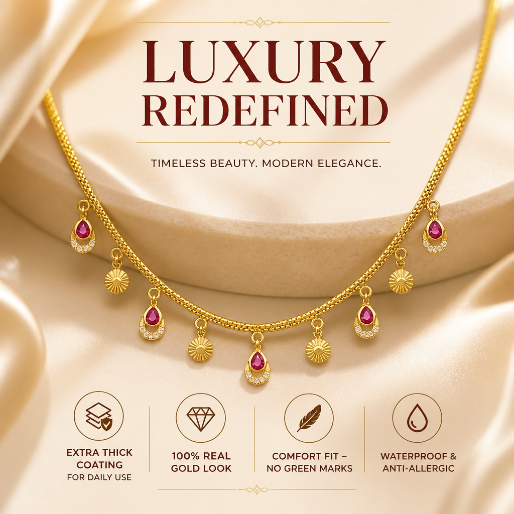 DROP CHARM GOLD PLATED CHAIN