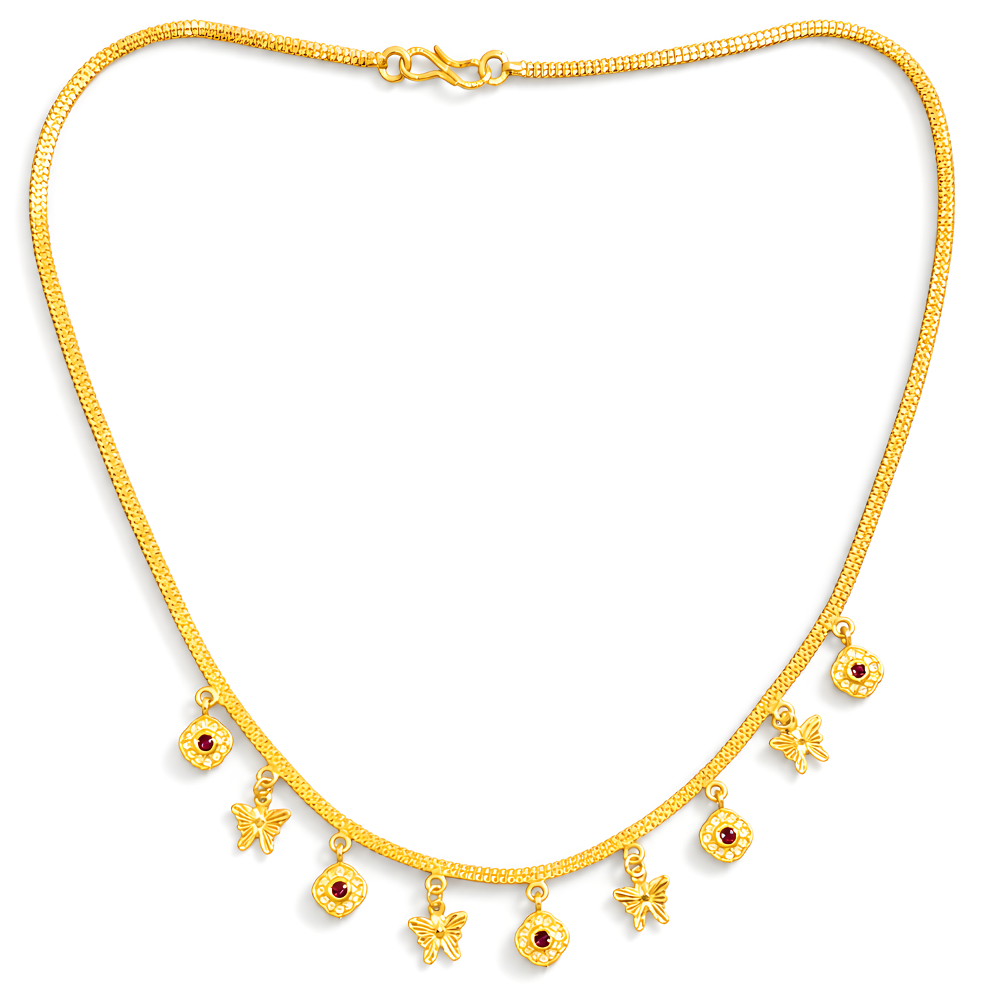 BUTTERFLY CHARMS GOLD PLATED CHAIN