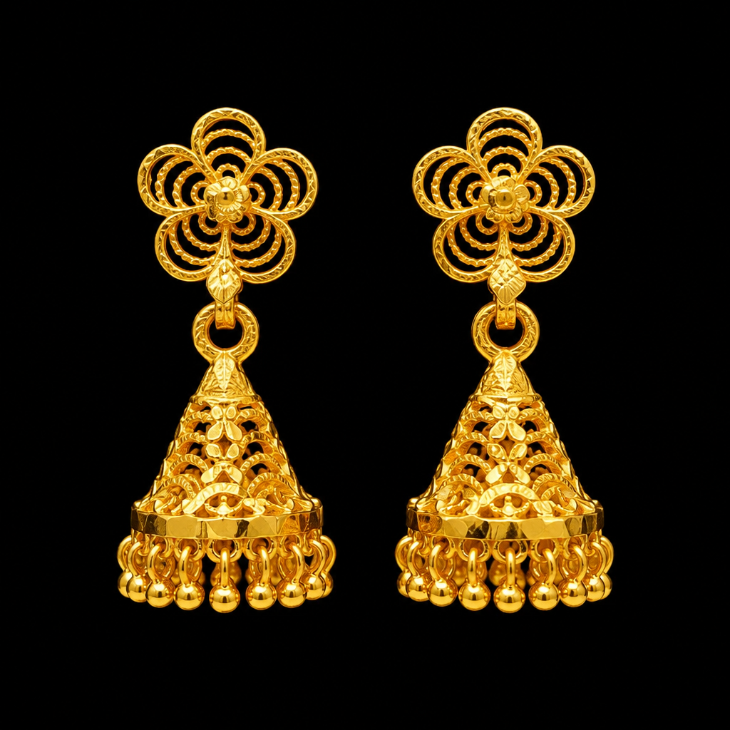 GOLD PLATED TURKISH JHUMKI (small)
