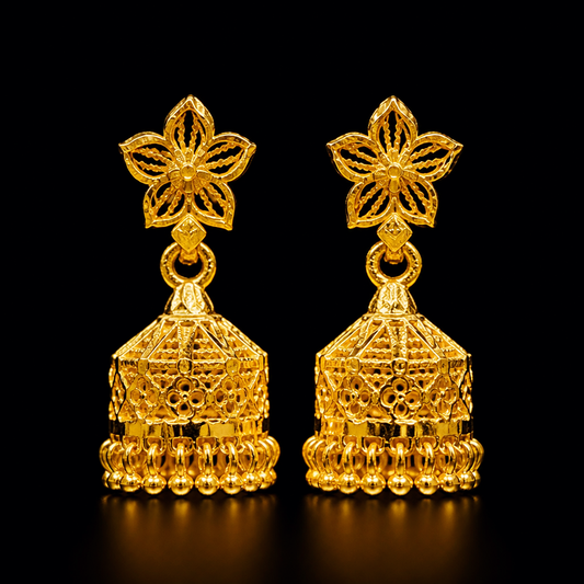 GOLD PLATED TURKISH JHUMKA (medium size