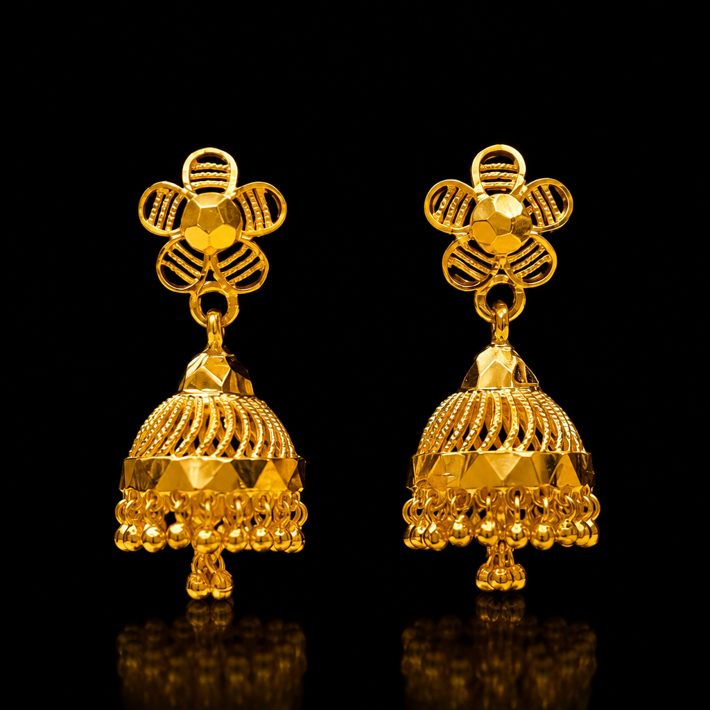 GOLD PLATED REGULAR TURKISH JHUMKI (medium)