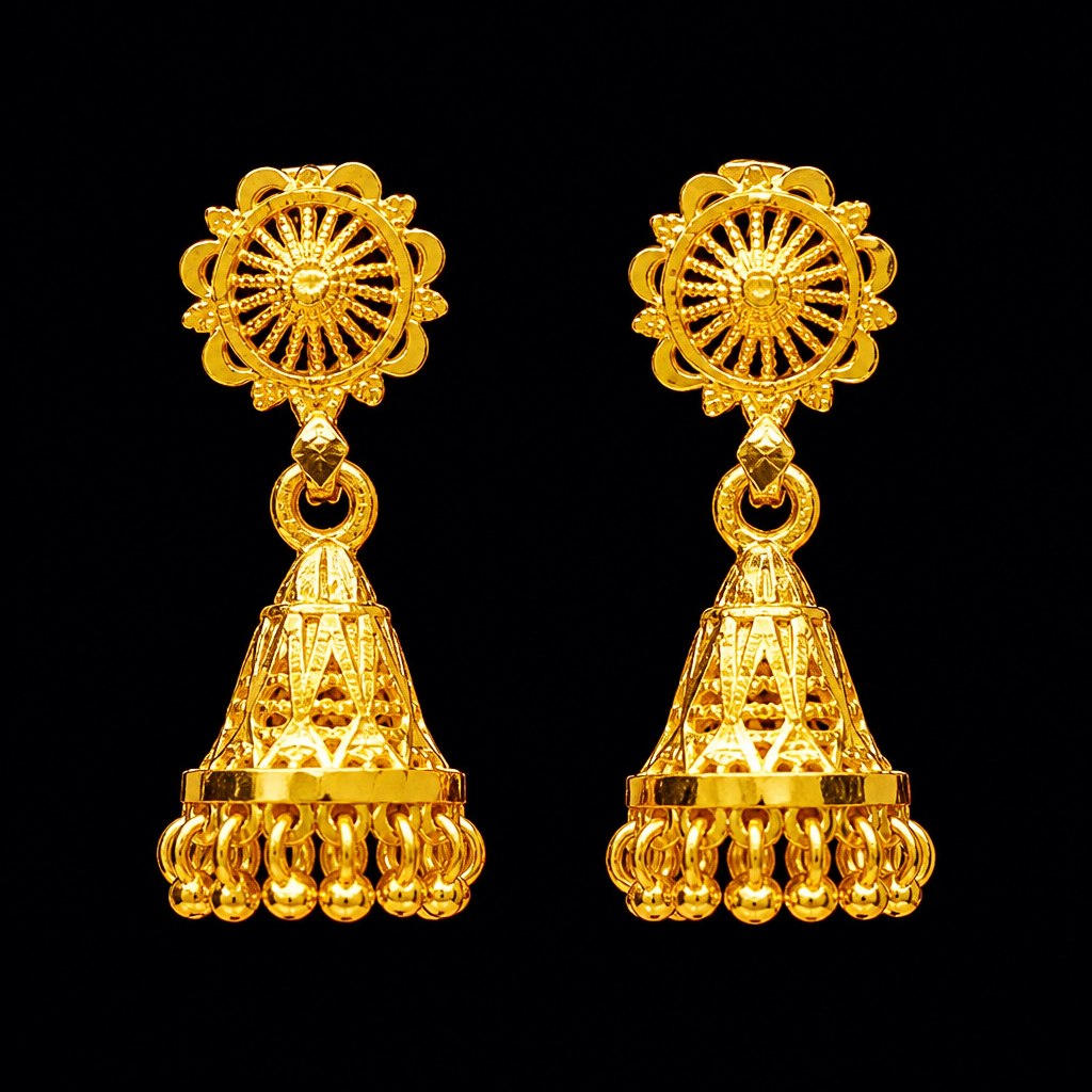 GOLD PLATED TURKISH JHUMKI (small size)