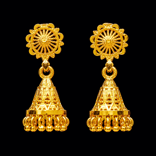 GOLD PLATED TURKISH JHUMKI (small size)