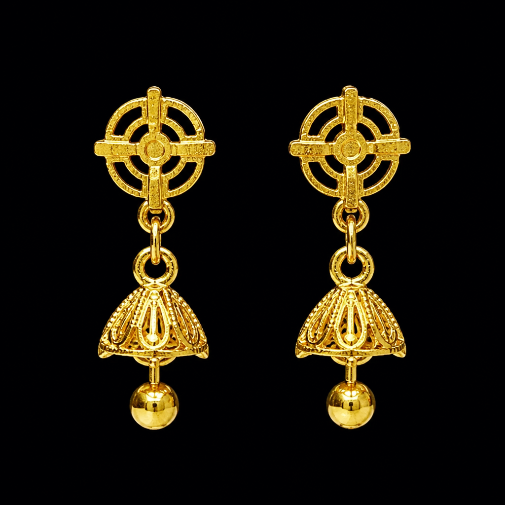 GOLD PLATED TURKISH JHUMKI (very small)