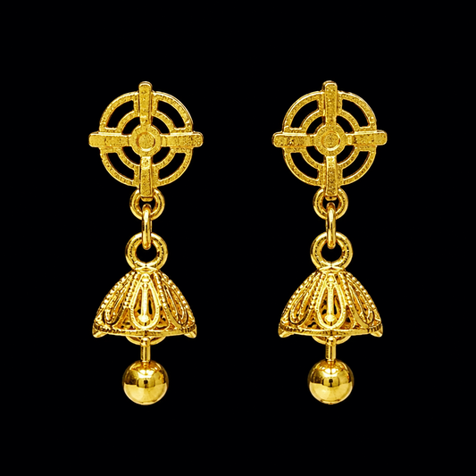 GOLD PLATED TURKISH JHUMKI (very small)