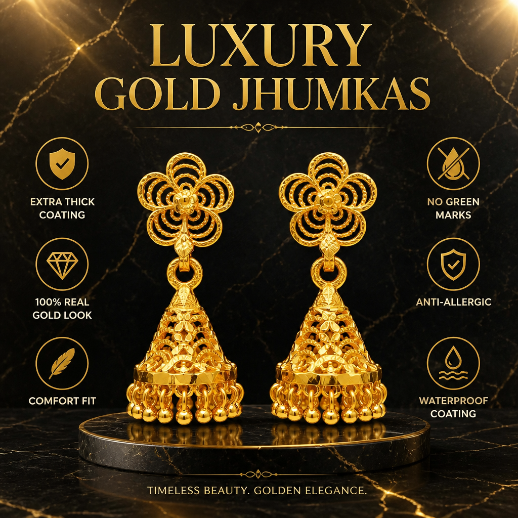 GOLD PLATED TURKISH JHUMKI (small)
