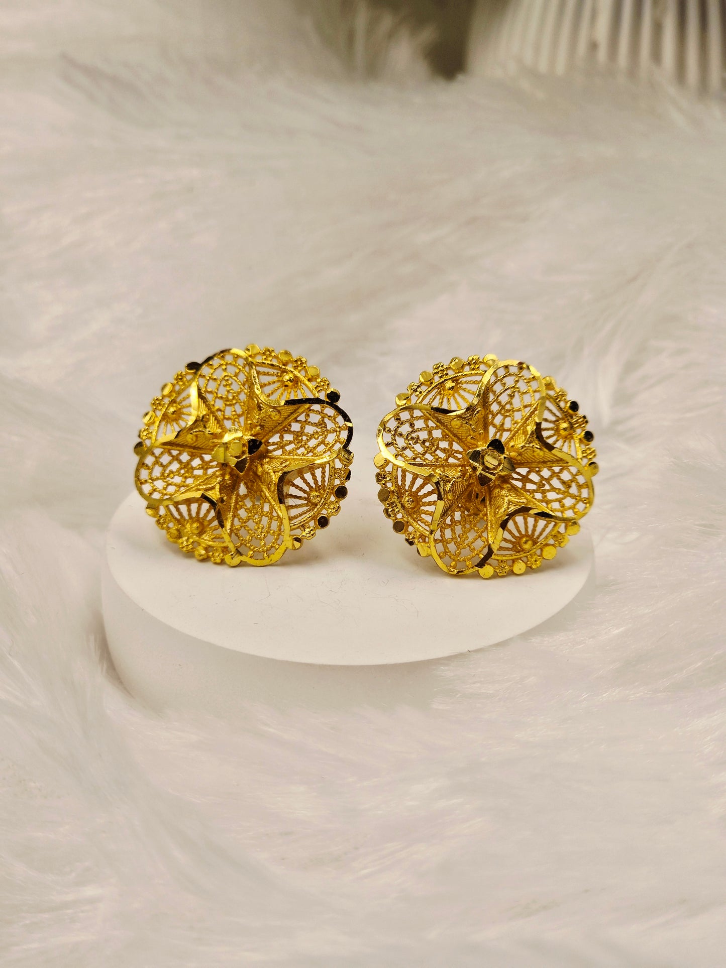 GOLD PLATED TURKISH STUDS (big size)