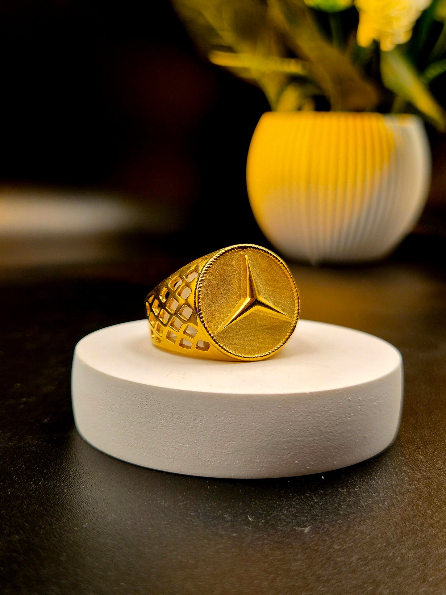 GOLD PLATED MEN'S RING
