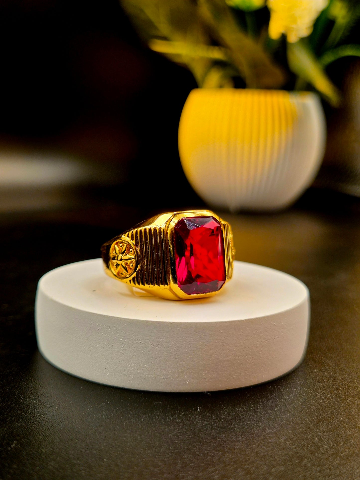 GOLD PLATED MEN'S RING