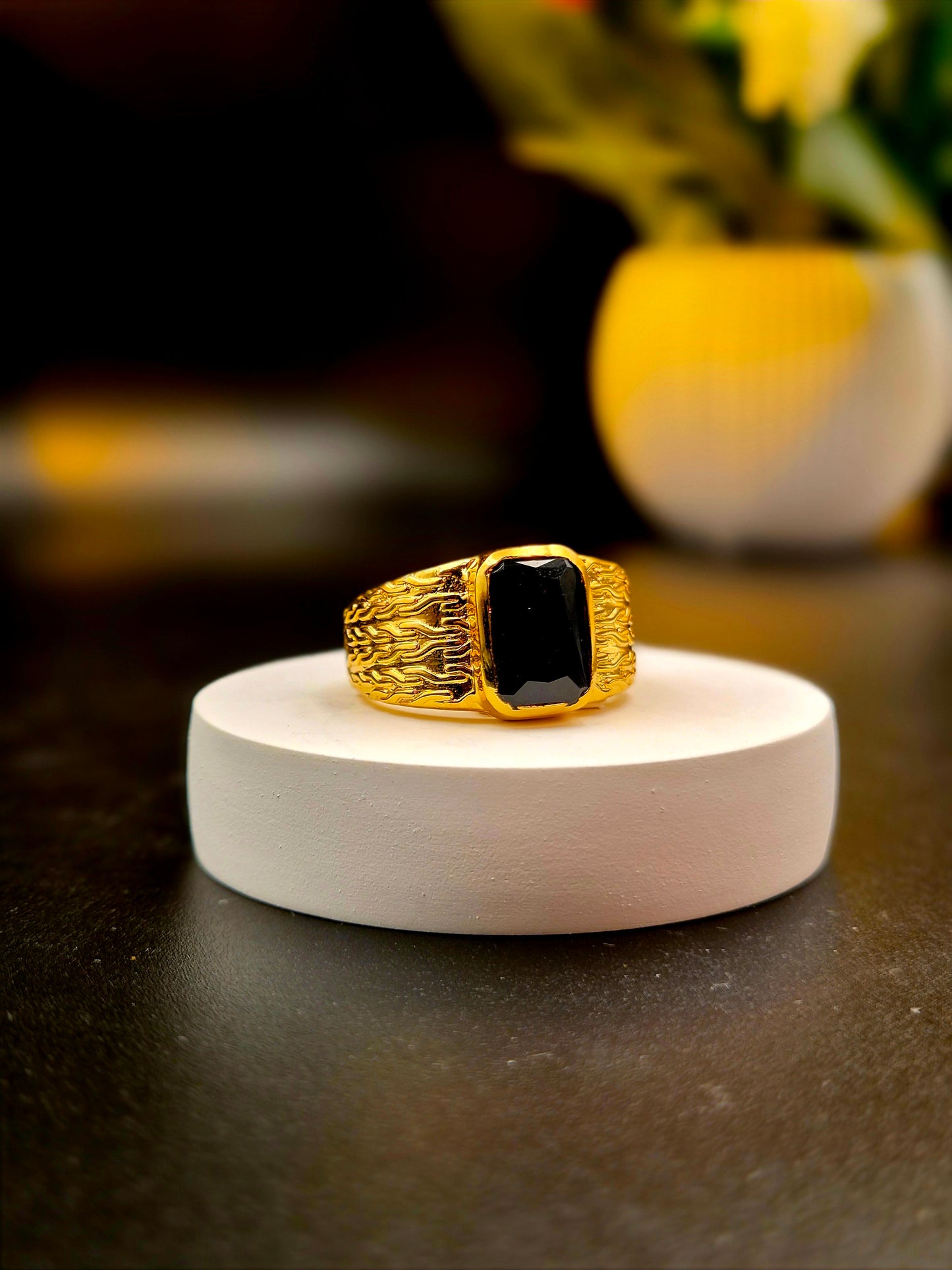 GOLD PLATED MEN'S RING