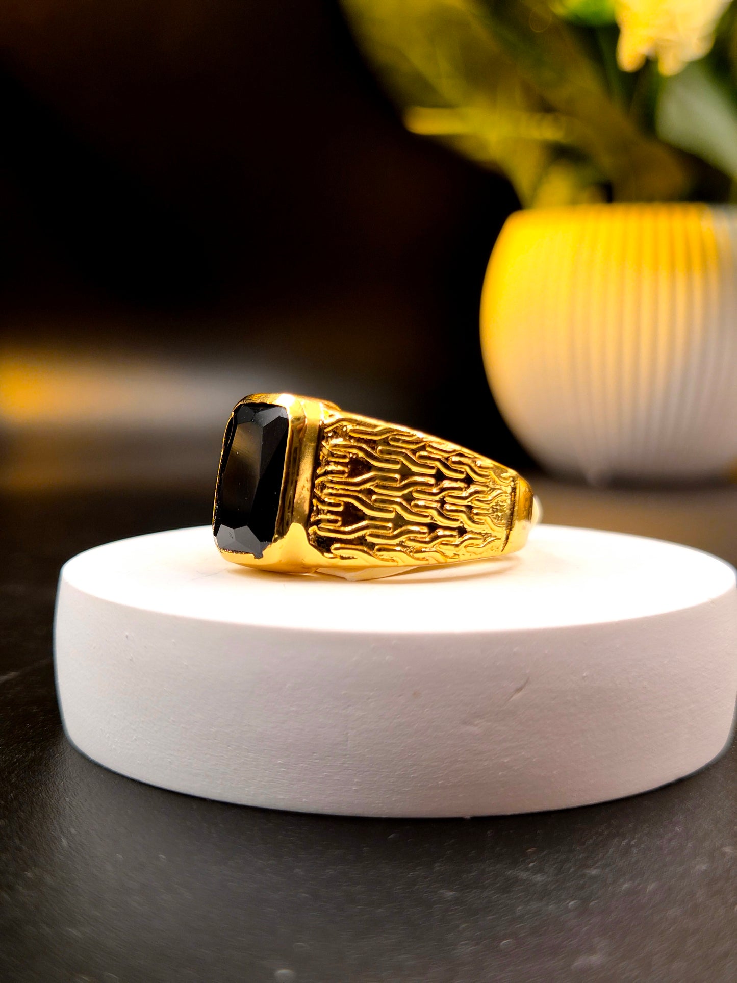 GOLD PLATED MEN'S RING