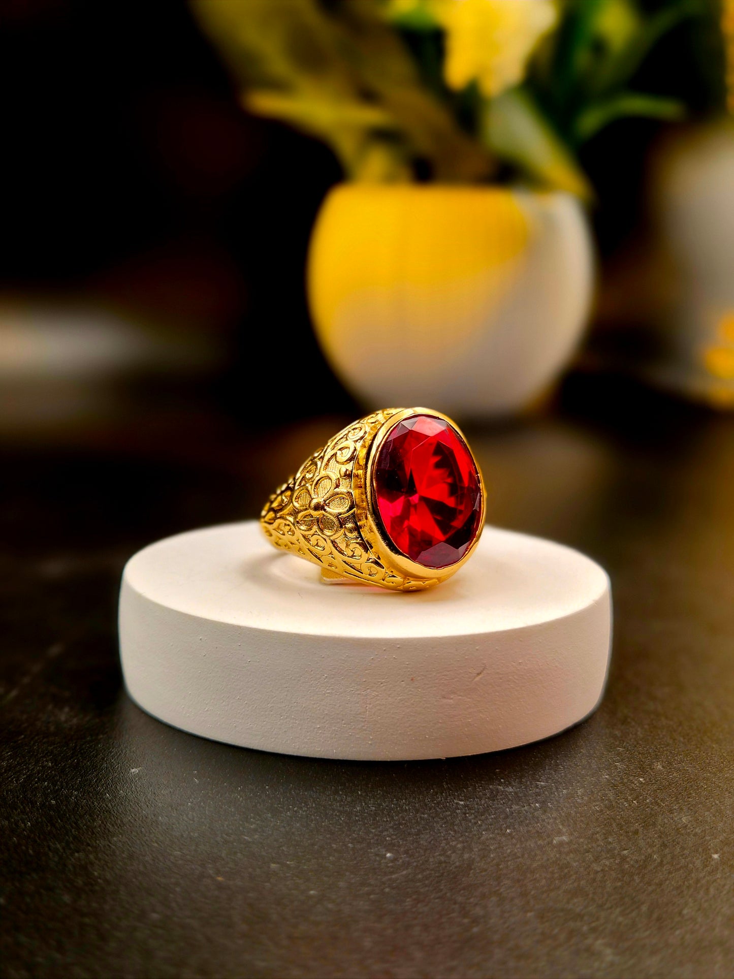 GOLD PLATED MEN'S RING