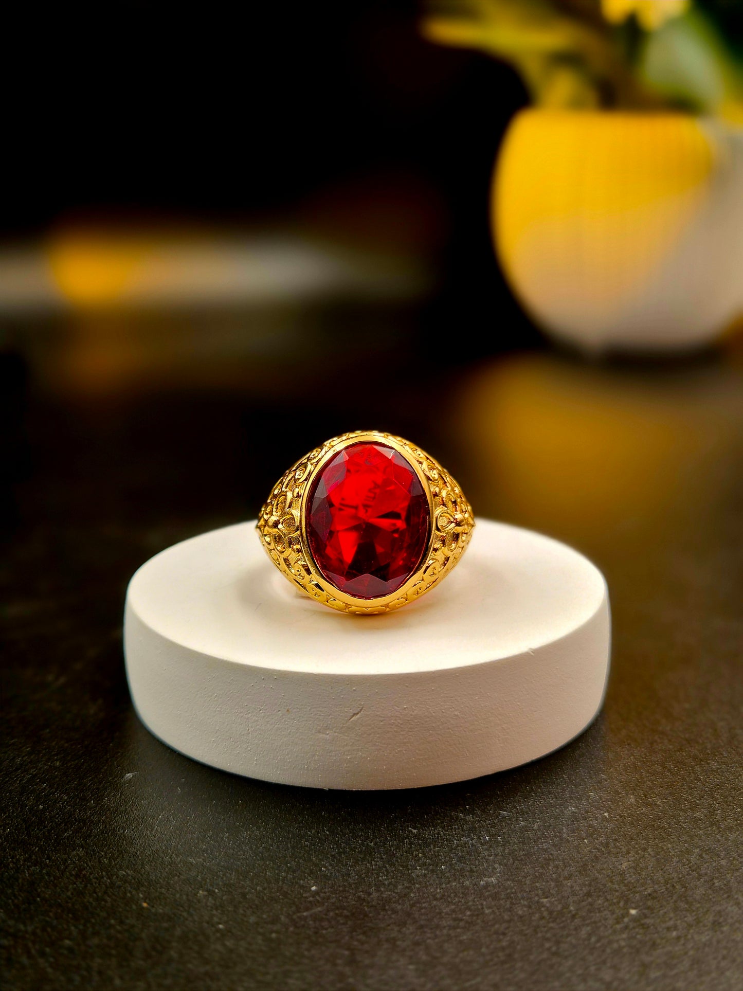 GOLD PLATED MEN'S RING