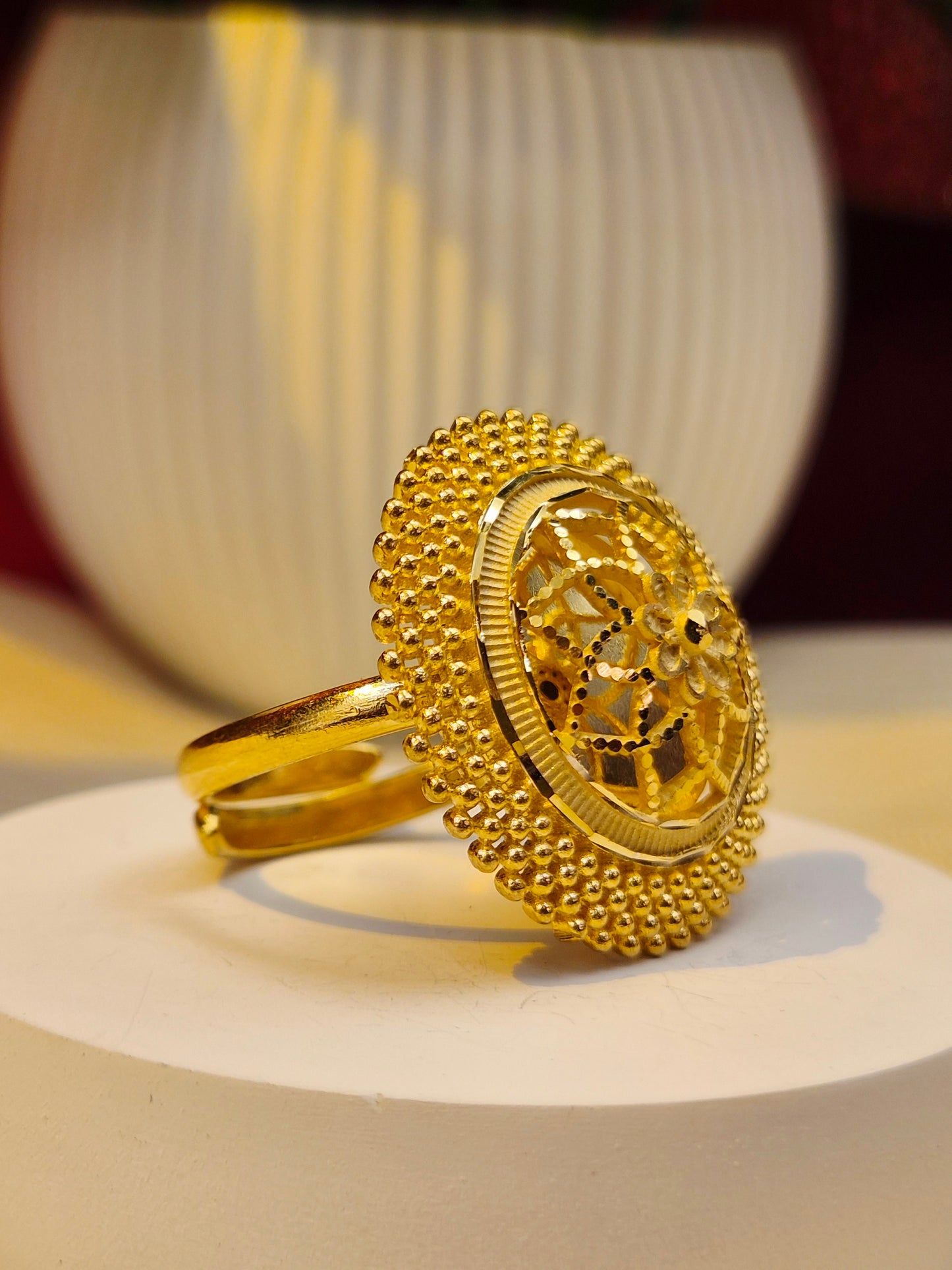 GOLD PLATED COCKTAIL TURKISH  RING