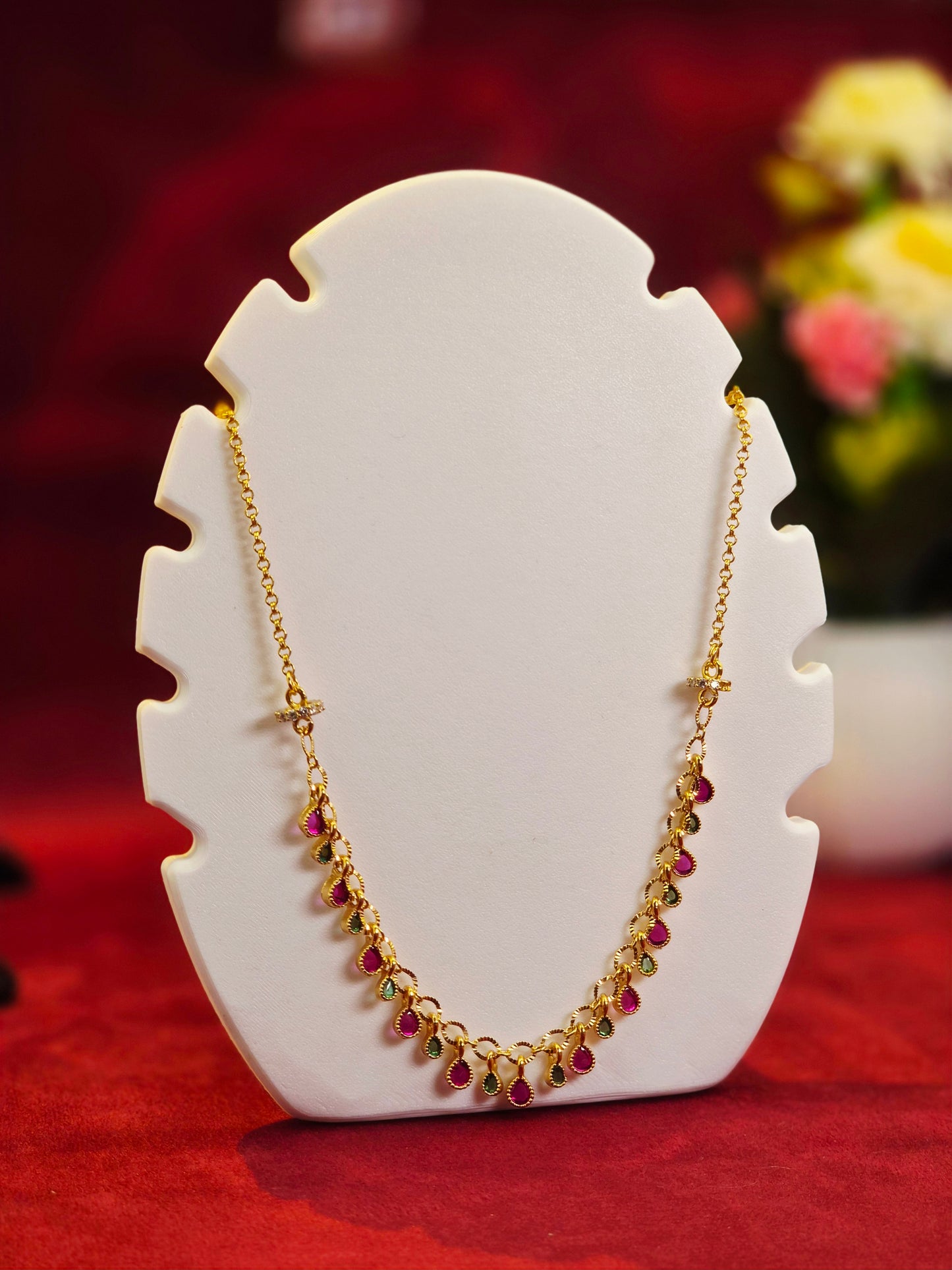 GOLD PLATED COLOR DROP CHAIN
