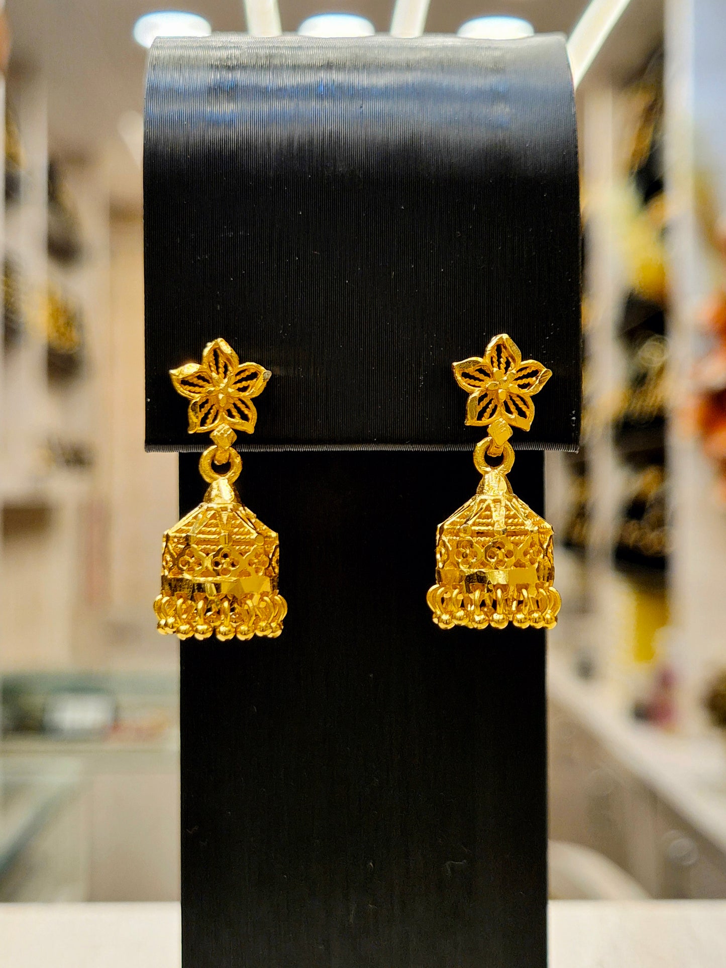 GOLD PLATED TURKISH JHUMKA (medium size