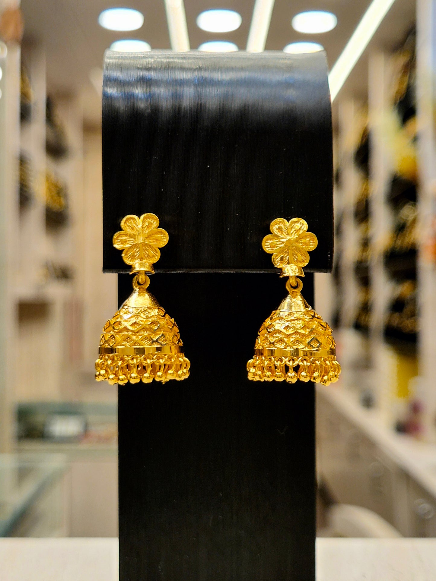GOLD PLATED TURKISH JHUMKI (medium size)